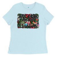 Baby Blue just a girl who loves christmas Ladies Tee - AdoDesignShop