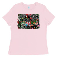 Bubblegum Pink just a girl who loves christmas Ladies Tee - AdoDesignShop
