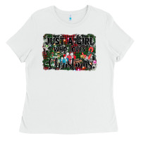 White just a girl who loves christmas Ladies Tee - AdoDesignShop