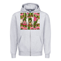 Heather Grey cactus gnomies Zipper Hoodie - TumblerDesignByShophia