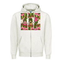 Oatmeal Heather cactus gnomies Zipper Hoodie - TumblerDesignByShophia