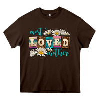 Chocolate Brown most loved mother Heavy Core Tee - AdoDesignShop