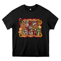 Black merry and bright Heavy Core Tee - AdoDesignShop