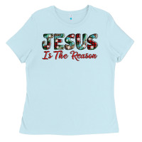 Baby Blue jesus is the reason Ladies Tee - AdoDesignShop