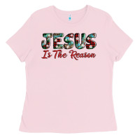 Bubblegum Pink jesus is the reason Ladies Tee - AdoDesignShop