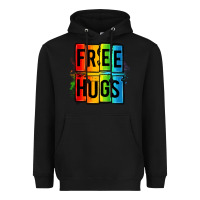 Black free hugs Heavyweight Hoodie - OliviaCreatesArt