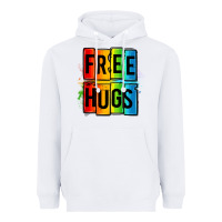 White free hugs Heavyweight Hoodie - OliviaCreatesArt
