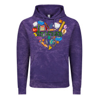 Cloud Purple teacher heart Vintage Hoodie - NancyCooperArtShop