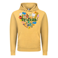 Vintage Mustard teacher heart Vintage Hoodie - NancyCooperArtShop