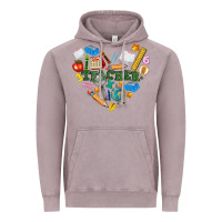 Vintage Zinc teacher heart Vintage Hoodie - NancyCooperArtShop