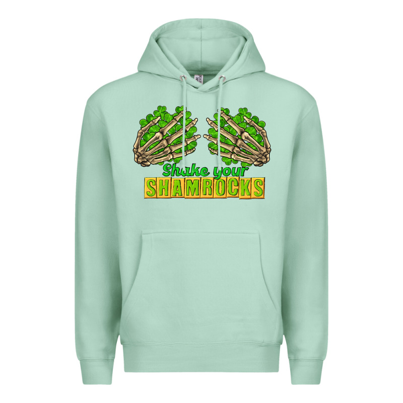 Shake Your Shamrocks St. Patrick's Day Premium Hoodie by CowGirlArtShop | Teevron