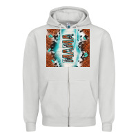 Dove Grey tooled leather and cowhide mama Zipper Hoodie - TumblerDesignByShophia