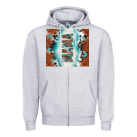 Heather Grey tooled leather and cowhide mama Zipper Hoodie - TumblerDesignByShophia