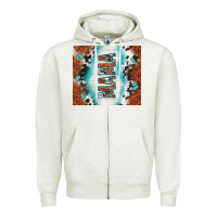 Oatmeal Heather tooled leather and cowhide mama Zipper Hoodie - TumblerDesignByShophia