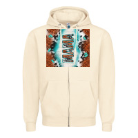 Sandshell tooled leather and cowhide mama Zipper Hoodie - TumblerDesignByShophia