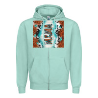 Seafoam tooled leather and cowhide mama Zipper Hoodie - TumblerDesignByShophia