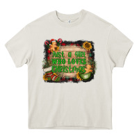 Cream just a girl who loves christmas Heavy Core Tee - AdoDesignShop