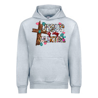 Heather Grey jesus is my valentine Urban Hoodie - CowhideDigitalArt