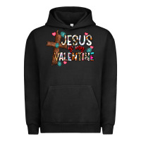 Pigment Black jesus is my valentine Urban Hoodie - CowhideDigitalArt