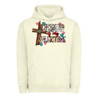 Pigment Pistachio jesus is my valentine Urban Hoodie - CowhideDigitalArt