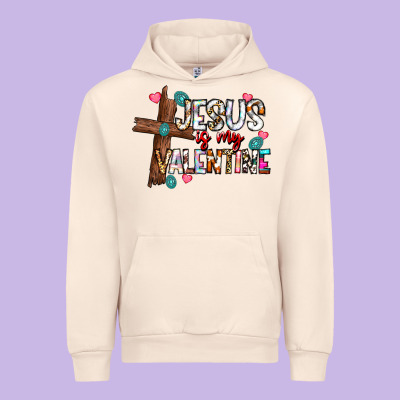 Jesus Is My Valentine Urban Hoodie Designed By Cowhidedigitalart