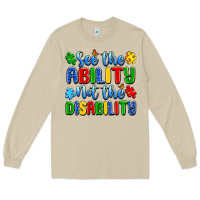 Mushroom see the ability not the disability Long Sleeve Tee - Artiststas