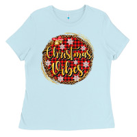 Baby Blue christmas vibes Ladies Tee - AdoDesignShop