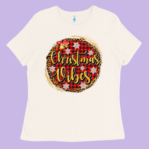 Christmas Vibes Ladies Tee Designed By Adodesignshop