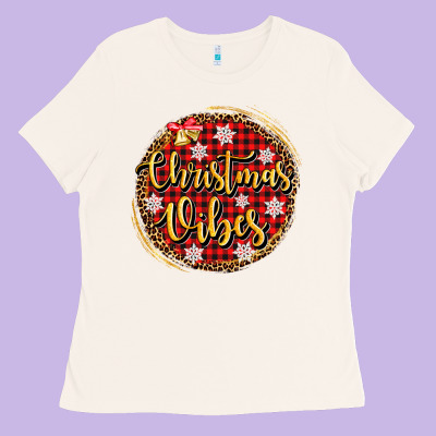 Christmas Vibes Ladies Tee Designed By Adodesignshop