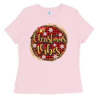 Bubblegum Pink christmas vibes Ladies Tee - AdoDesignShop