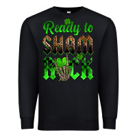 Black St. Patricks' Day ready to sham rock Premium Sweatshirt - OliviaCreatesArt