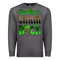 Charcoal Heather St. Patricks' Day ready to sham rock Premium Sweatshirt - OliviaCreatesArt