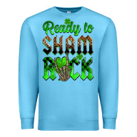 Ocean Blue St. Patricks' Day ready to sham rock Premium Sweatshirt - OliviaCreatesArt