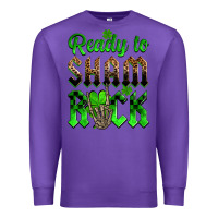 Purple St. Patricks' Day ready to sham rock Premium Sweatshirt - OliviaCreatesArt