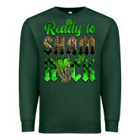 Sports Green St. Patricks' Day ready to sham rock Premium Sweatshirt - OliviaCreatesArt