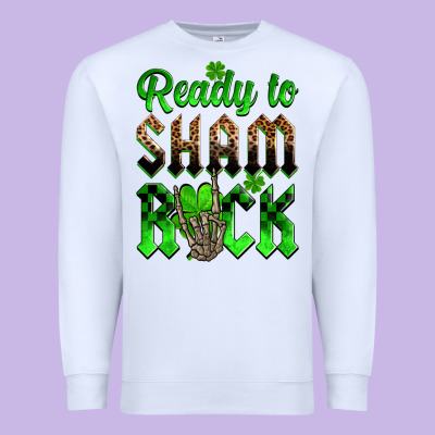 St. Patricks' Day Ready To Sham Rock Premium Sweatshirt Designed By Oliviacreatesart