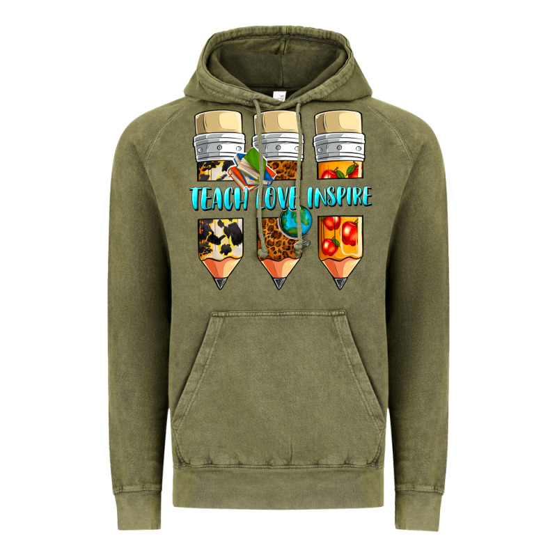 Teach Love Inspire Vintage Hoodie by NancyCooperArtShop | Teevron