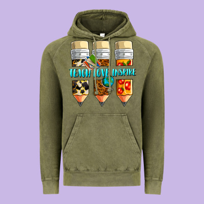 Teach Love Inspire Vintage Hoodie Designed By Nancycooperartshop