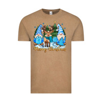 Vintage Coffee merry christmas gnome Vintage Tee - MaliasSmallBusiness