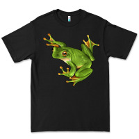 Black White Lipped Tree Frog Illustrations Premium Tee - LillyAllenDesigns
