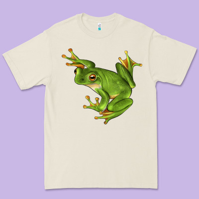 White Lipped Tree Frog Illustrations Premium Tee Designed By Lillyallendesigns