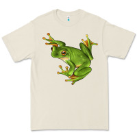Bone White Lipped Tree Frog Illustrations Premium Tee - LillyAllenDesigns
