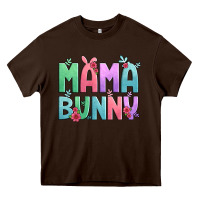 Chocolate Brown easter floral mama bunny Heavy Core Tee - Artiststas