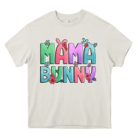 Cream easter floral mama bunny Heavy Core Tee - Artiststas