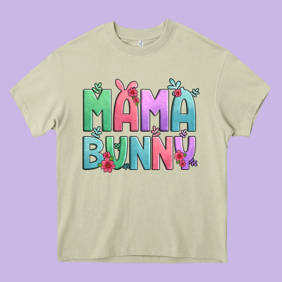 Easter Floral Mama Bunny Heavy Core Tee Designed By Artiststas