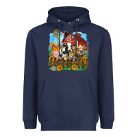 Navy farm life olivia Heavyweight Hoodie - OliviaCreatesArt