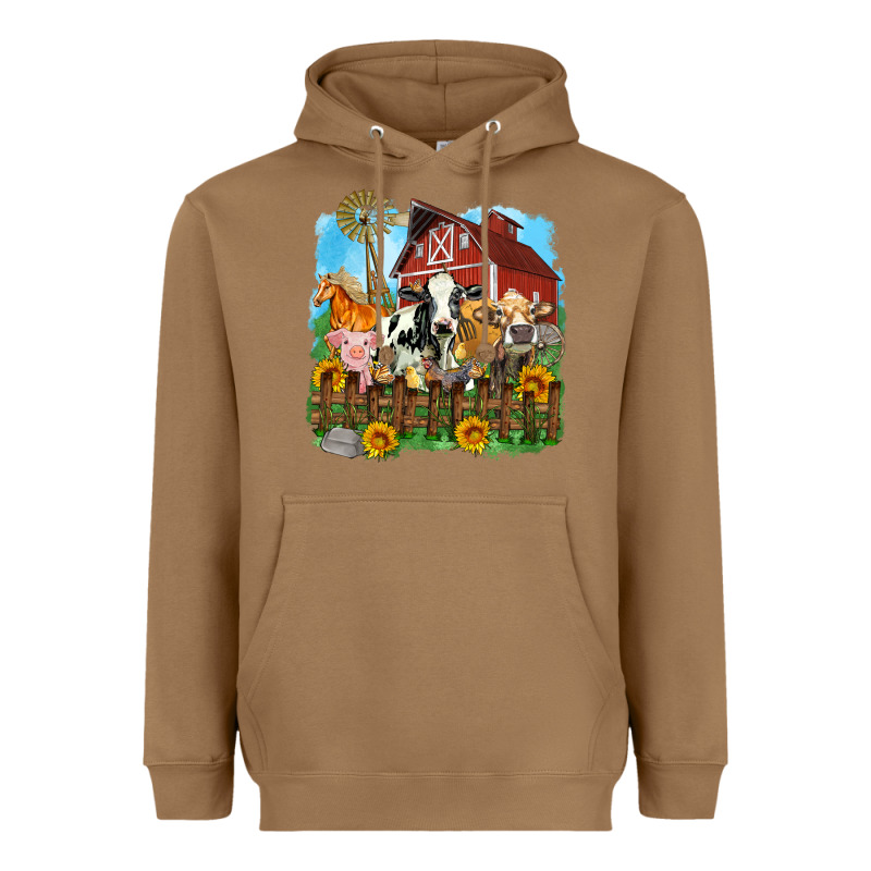 Farm Life Olivia Heavyweight Hoodie by OliviaCreatesArt | Teevron