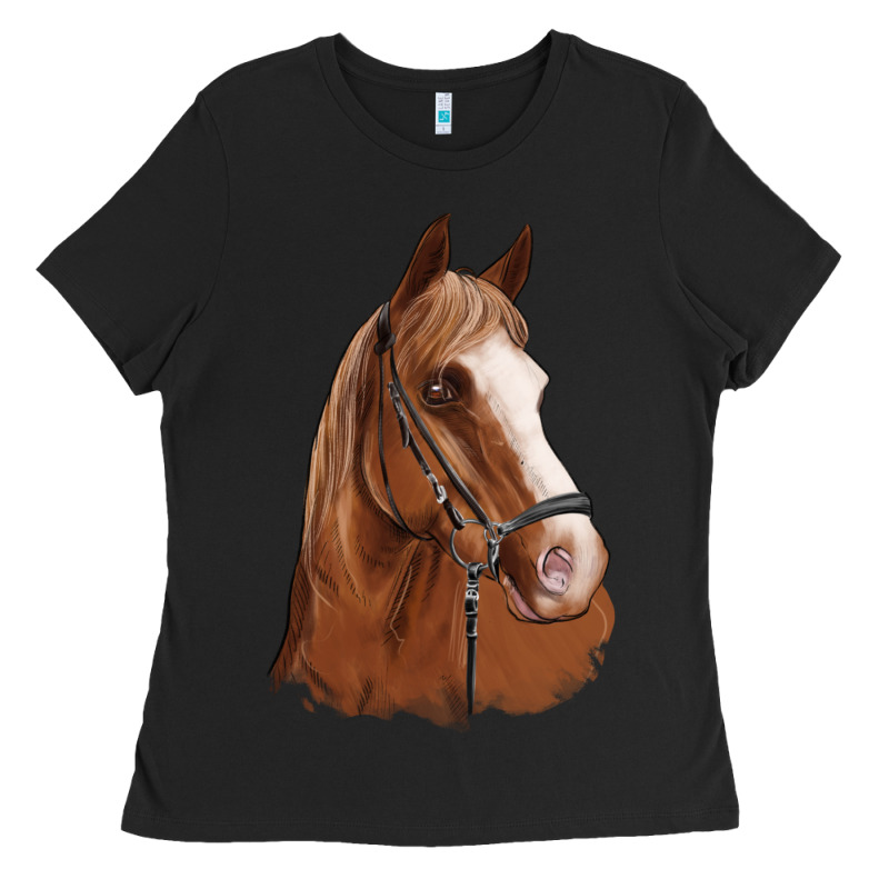 Horse Portrait Ladies Tee by Artiststas | Teevron