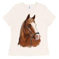 Bone horse portrait Ladies Tee - Artiststas
