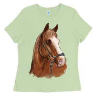 Matcha horse portrait Ladies Tee - Artiststas